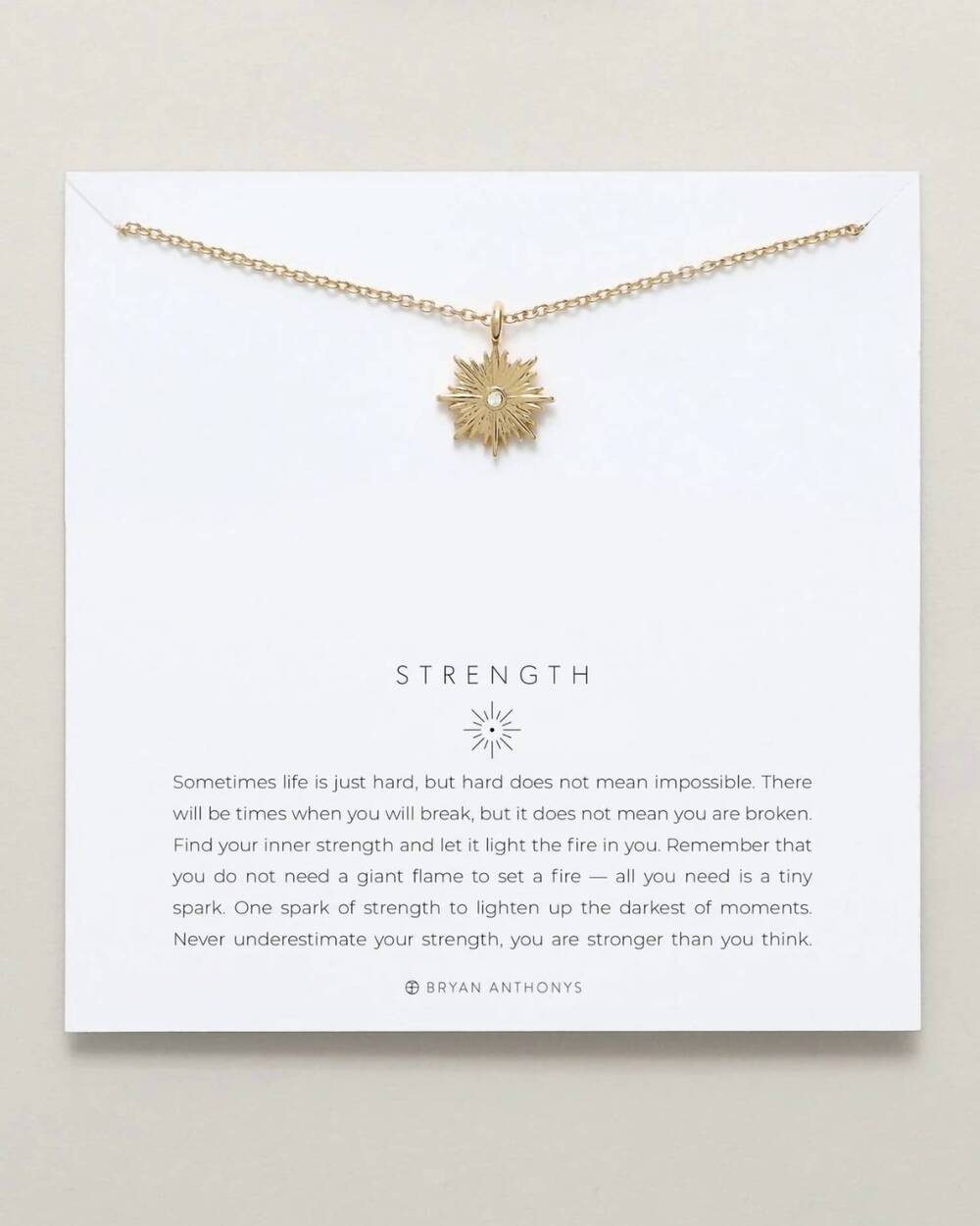 NEW BRYAN ANTHONYS strength necklace in gold